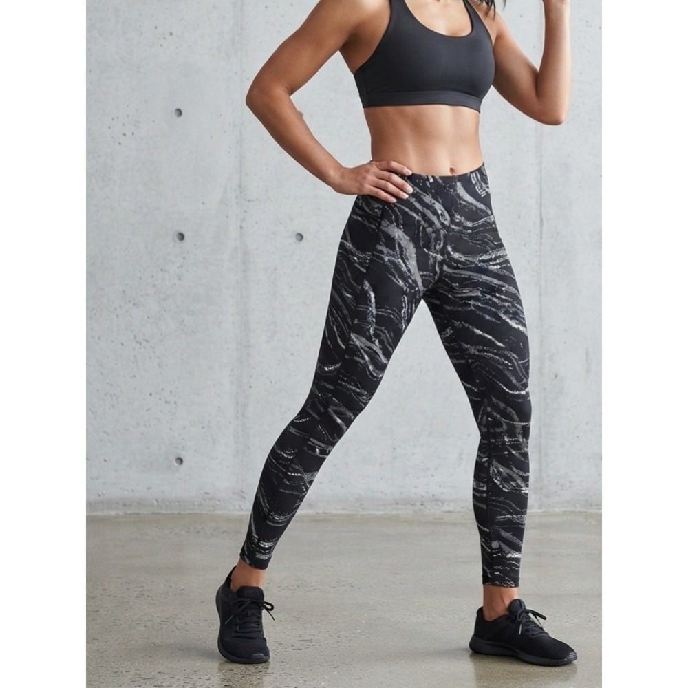 PINK‎ Victoria's Secret Abstract Marble Print Active High Rise Leggings Small